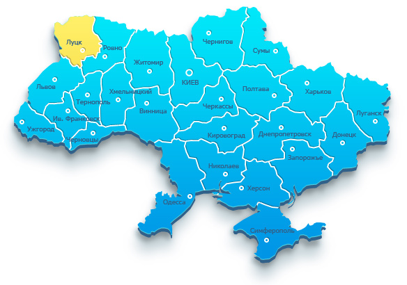 Карта Волынской области
